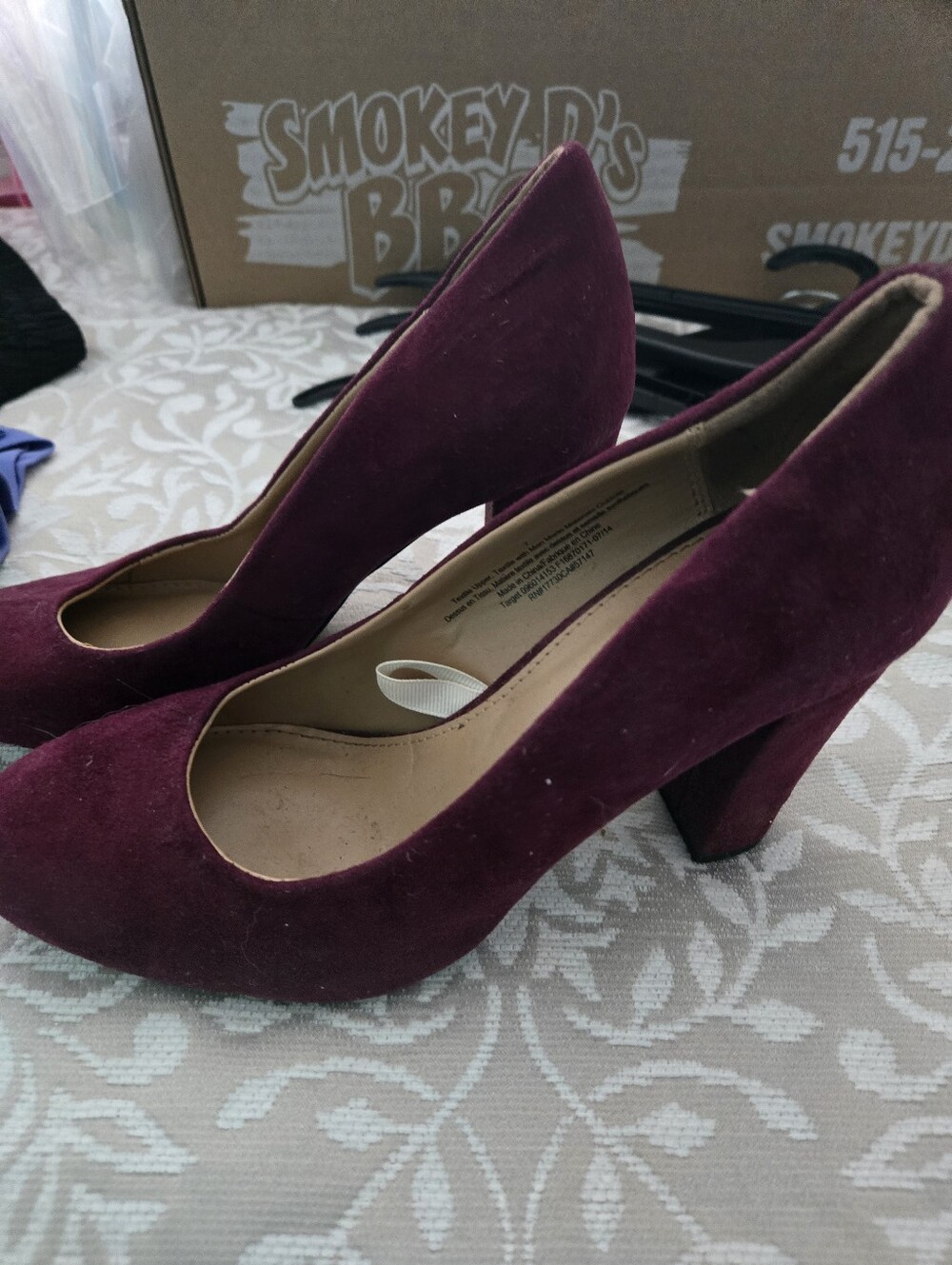 Merona Plum Suede Round-Toe Pumps